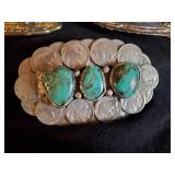 Beautiful Navajo Sterling Buffalo Nickel Belt Buckle & 2 More!!