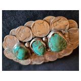 Beautiful Navajo Sterling Buffalo Nickel Belt Buckle & 2 More!!