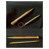 2 Antique Gold Filled Wahl Eversharp Mechanical Pencils Plus 2 Others
