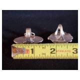 2 Fantastic Large vintage Sterling Silver Turquoise Navajo Rings Size 5 & 6