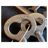 Nice Collection of Vintage Skeleton Keys & Early 20th Century Folk art Biplane