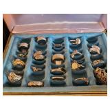 Ring Box filled with Vintage Rings