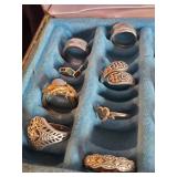 Ring Box filled with Vintage Rings