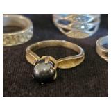 5 Antique Sterling Silver Rings Most size 6