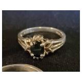 5 Antique Sterling Silver Rings Most size 6