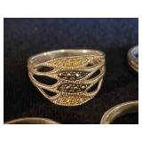 5 Antique Sterling Silver Rings Most size 6