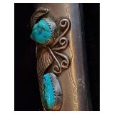 Vintage Navajo Sterling Silver/Turquoise Bic Lighter Holder
