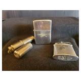 3 Very Collectable Vintage Lighters 1978 Zippo RoadRunner, Flare Tube Lighter, And Ronson Princess