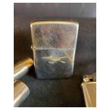 3 Very Collectable Vintage Lighters 1978 Zippo RoadRunner, Flare Tube Lighter, And Ronson Princess