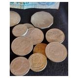 Nice Lot of Coins and Tokens including A Kennedy 64 Half Dollar, Mpls and St Paul Railroad Token and Phillipino Money