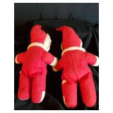 2 Highly Collectable Mid Modern Rubber Face Santa Dolls, Justia