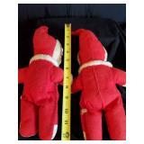 2 Highly Collectable Mid Modern Rubber Face Santa Dolls, Justia