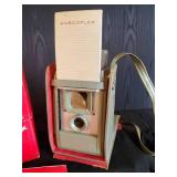 Ansco Flex Camera with Box, Flash, and Flash Bulbs