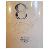 Red Wing 8 Gallon Crock No Handles 6" Wing Very nice Condition