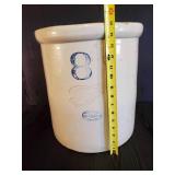 Red Wing 8 Gallon Crock No Handles 6" Wing Very nice Condition