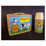 Vintage Peanuts Thermos Brand Lunch Box With Thermos