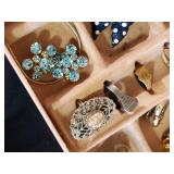 Jewelry Box filled with Beautiful Costume Jewelry and More
