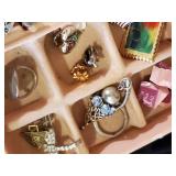 Jewelry Box filled with Beautiful Costume Jewelry and More