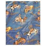 Vitage Twin Bed Cowboy Rodeo Blanket