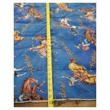 Vitage Twin Bed Cowboy Rodeo Blanket