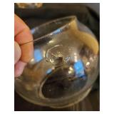 2 Fantastic Condition Short Railroad Lantern Globes Glasbake, and CNX