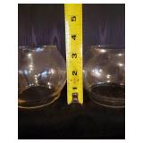 2 Fantastic Condition Short Railroad Lantern Globes Glasbake, and CNX