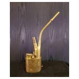 Antique 19th Century Chinese Engraved Brass Pipe and Smoking Tools