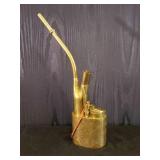 Antique 19th Century Chinese Engraved Brass Pipe and Smoking Tools