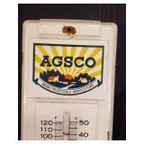 Beautiful Vintage Agsco Advertising Thermometer