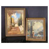 2 Beautiful Atkinson Fox  Art Nouvoeau Lithographs in Frames
