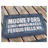 2 Fantastic Collectible vintage Moore Ford Mud Flaps