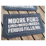 2 Fantastic Collectible vintage Moore Ford Mud Flaps