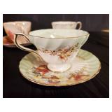 Lot of Mid Century Modern Tea Cups and Tea Pot