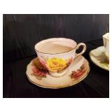 Lot of Mid Century Modern Tea Cups and Tea Pot