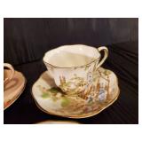 Lot of Mid Century Modern Tea Cups and Tea Pot