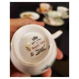 Lot of Mid Century Modern Tea Cups and Tea Pot