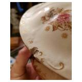 Beautiful Antique Floral Design Chamber Pot and Mid Modern Ceramic Flower Pot