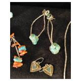 Turquiose Sterling Silver Necklaces and Earrings