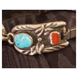Sterling Silver and Turquoise Watch Band with Bulova Watch
