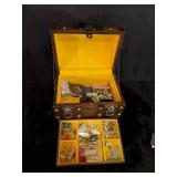 Vintage Jewerly Box With Costume Jewelry