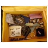 Vintage Jewerly Box With Costume Jewelry