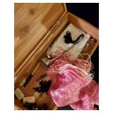 Huge Lot of Misc Vintage Items Hankercheifs, Jewelry Boxes, Polished Rocks, Eye Glasses, Straight Razor, and Much More