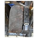 Beautiful N Porter Champion Rider Arizona Tooled Leather Saddle with Saddle Stand and Blanket from Approx. 1920-1930