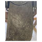 Beautiful N Porter Champion Rider Arizona Tooled Leather Saddle with Saddle Stand and Blanket from Approx. 1920-1930