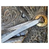 Beautiful N Porter Champion Rider Arizona Tooled Leather Saddle with Saddle Stand and Blanket from Approx. 1920-1930