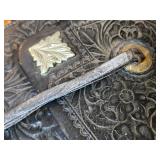 Beautiful N Porter Champion Rider Arizona Tooled Leather Saddle with Saddle Stand and Blanket from Approx. 1920-1930