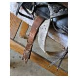 Beautiful N Porter Champion Rider Arizona Tooled Leather Saddle with Saddle Stand and Blanket from Approx. 1920-1930