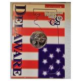 Delaware and New Jersey Quarters with Books