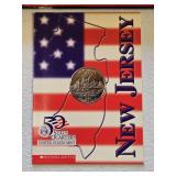 Delaware and New Jersey Quarters with Books