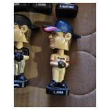Lot of 11 Mini Baseball Bobblehead Figures Including Ichiro, Sammy Sosa, and C. Jones